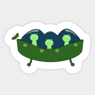 Peasful Aliens Sticker